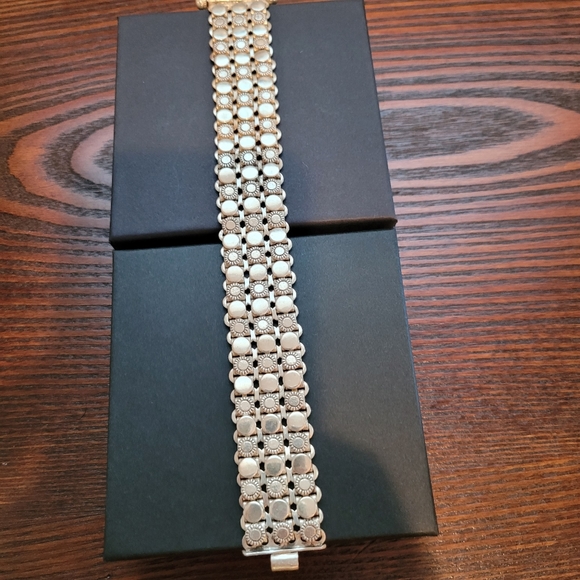 VINTAGE 925 STERLING BRACELET 60 GRAM WEIGHT - Picture 3 of 8